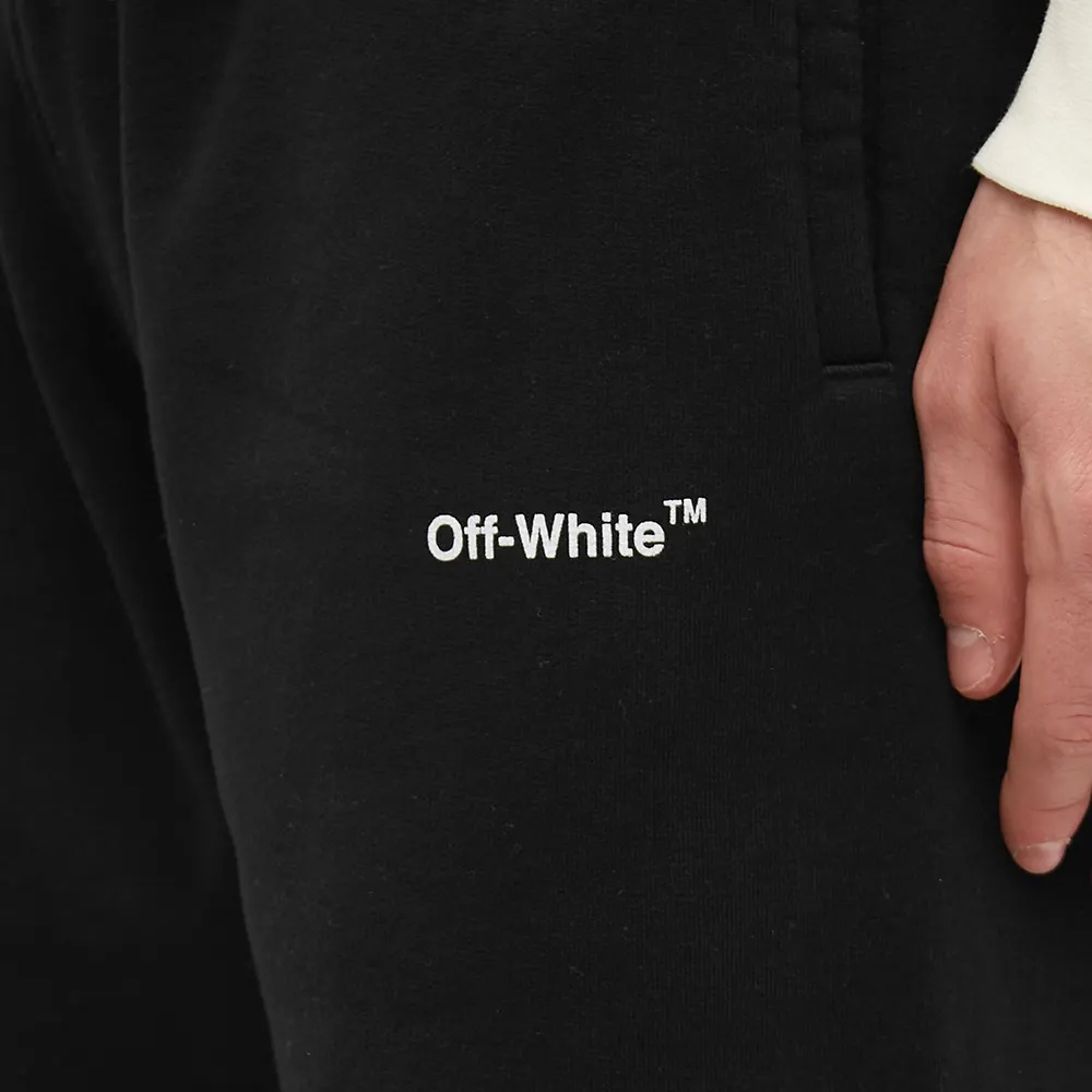 Off-white 'spray Arrow' Black Shorts With Logo Lettering On The Front And Logo Print On The Rear In Black