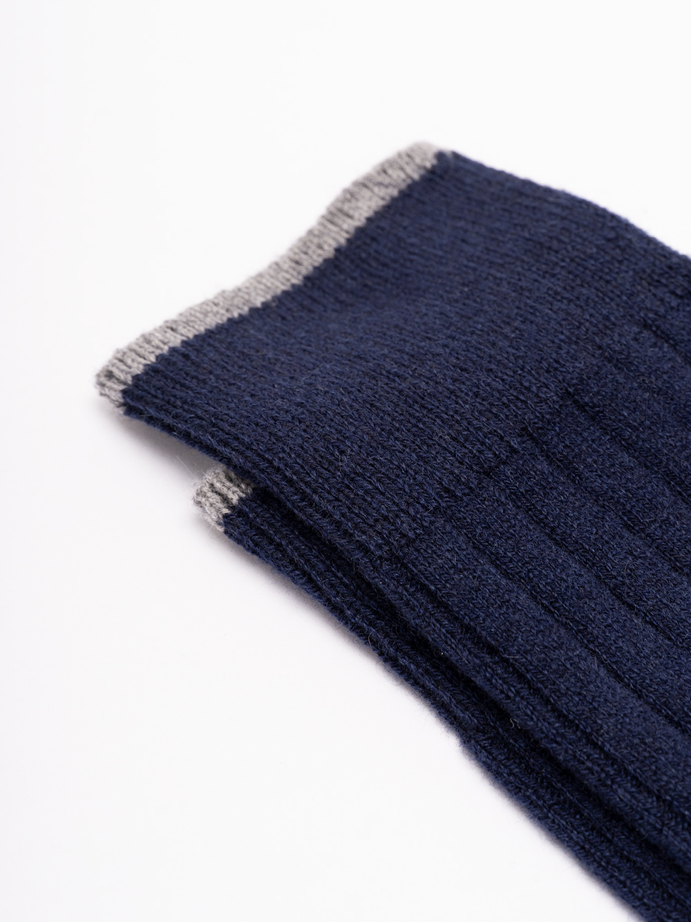Brunello Cucinelli Ribbed Knit Socks In Blue
