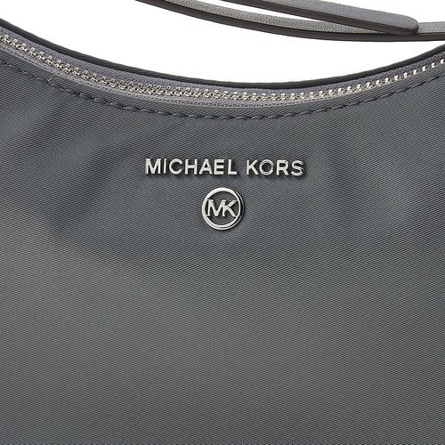 Shop Michael Michael Kors Jet Set Zipped Shoulder Bag In Gray