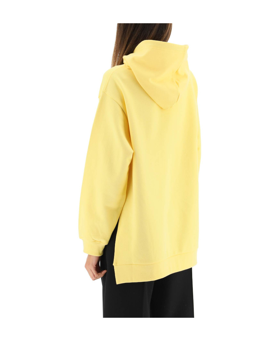 Marni Logo-print Cotton Hoodie In Yellow