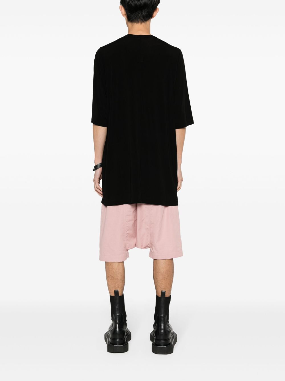 Rick Owens Relaxed Fit Oversized T-shirt With Classic Crew Neckline In Black