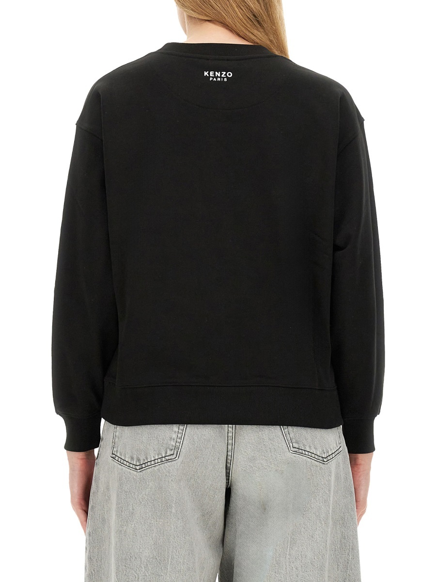 Kenzo Lucky Tiger Cotton Sweatshirt In Black