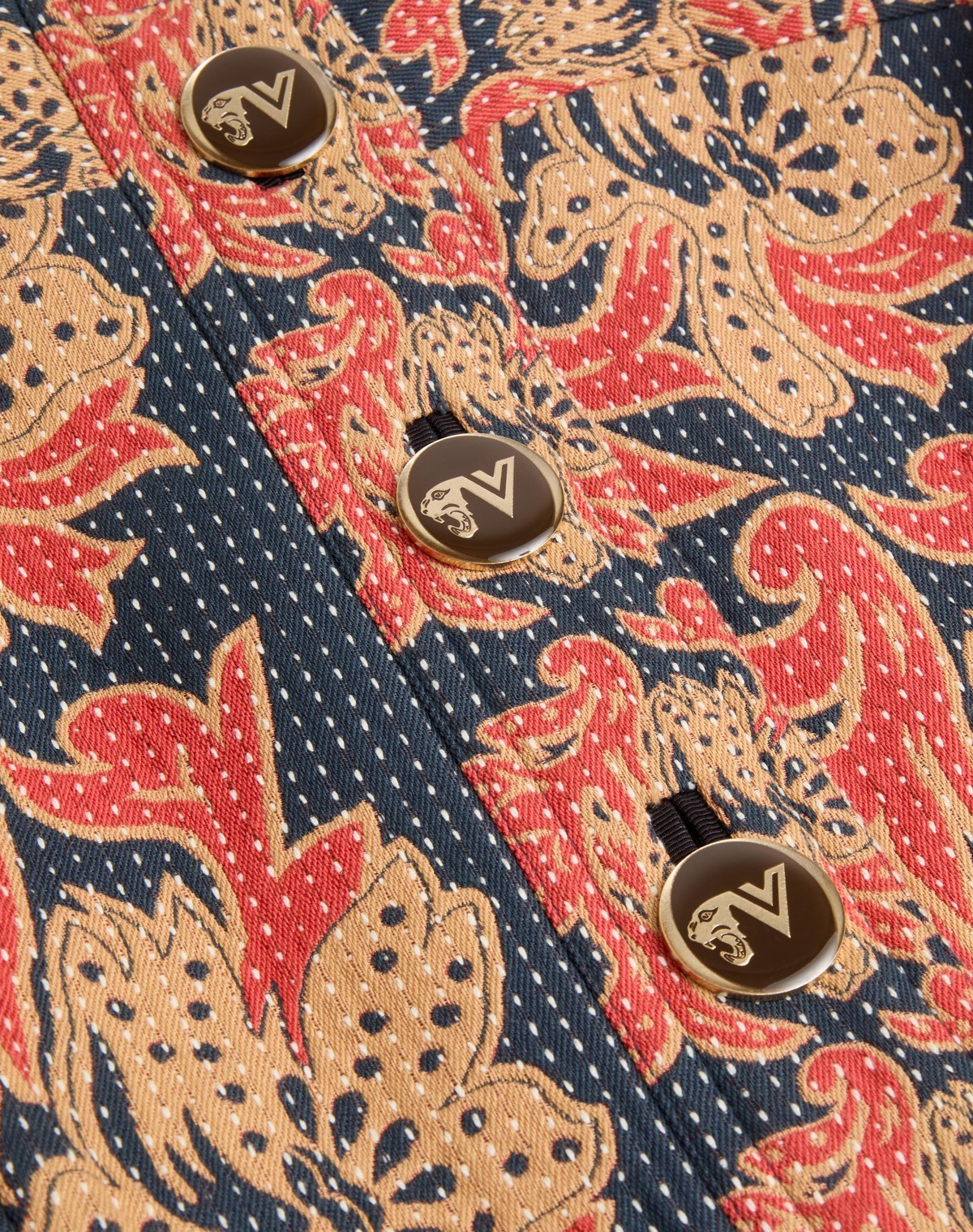 Valentino Quilted Floral Cotton-blend Jacquard Caban Jacket In Multi