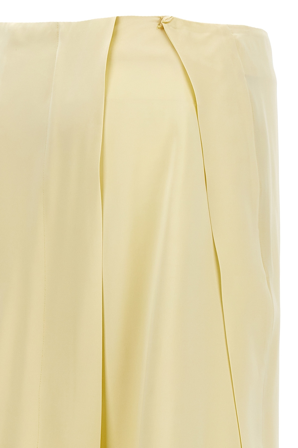 Jil Sander Women Satin Skirt With Side Slit In Nude