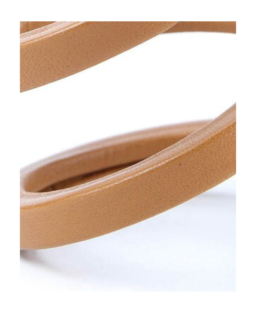 Bottega Veneta Coiled Leather Cuff Bracelet In Yellow