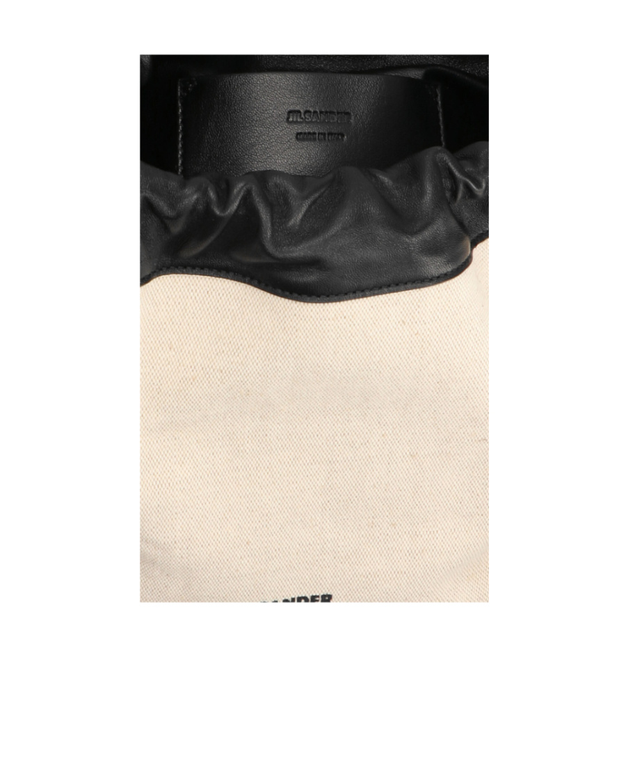 Jil Sander Logo-print Bucket Bag In Nude