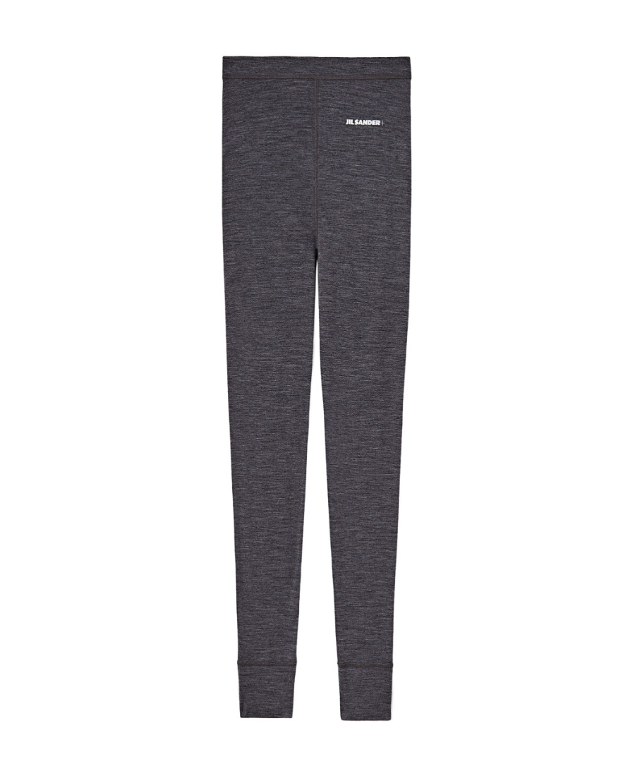Jil Sander Printed Logo Leggings In Black