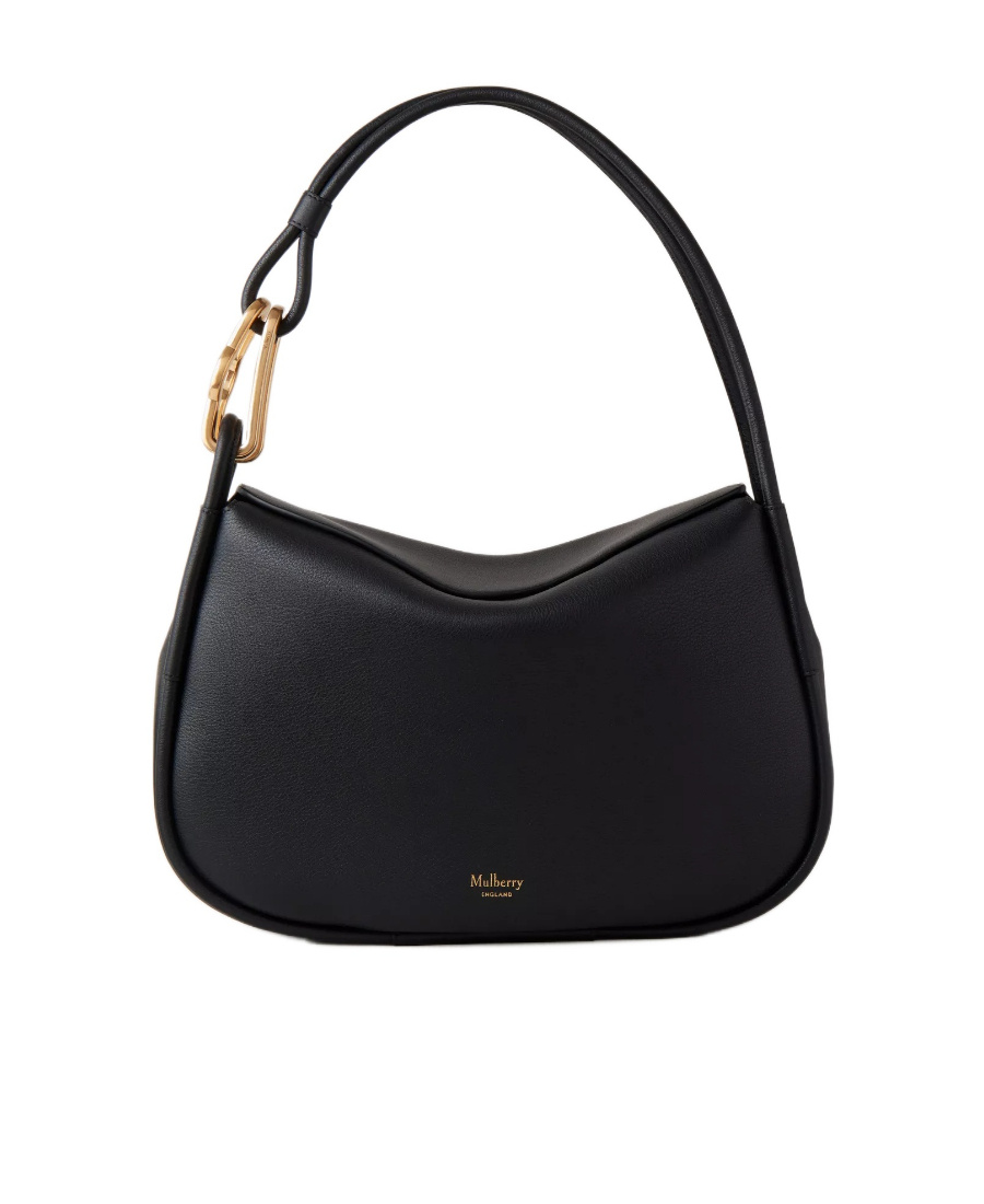 Mulberry Link Drummed Satchel In Black