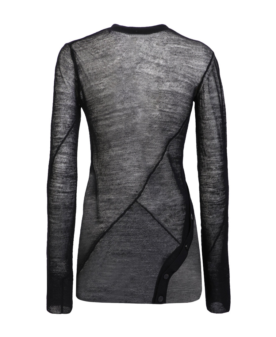 Ann Demeulemeester Asymmetrical Sweater In Black