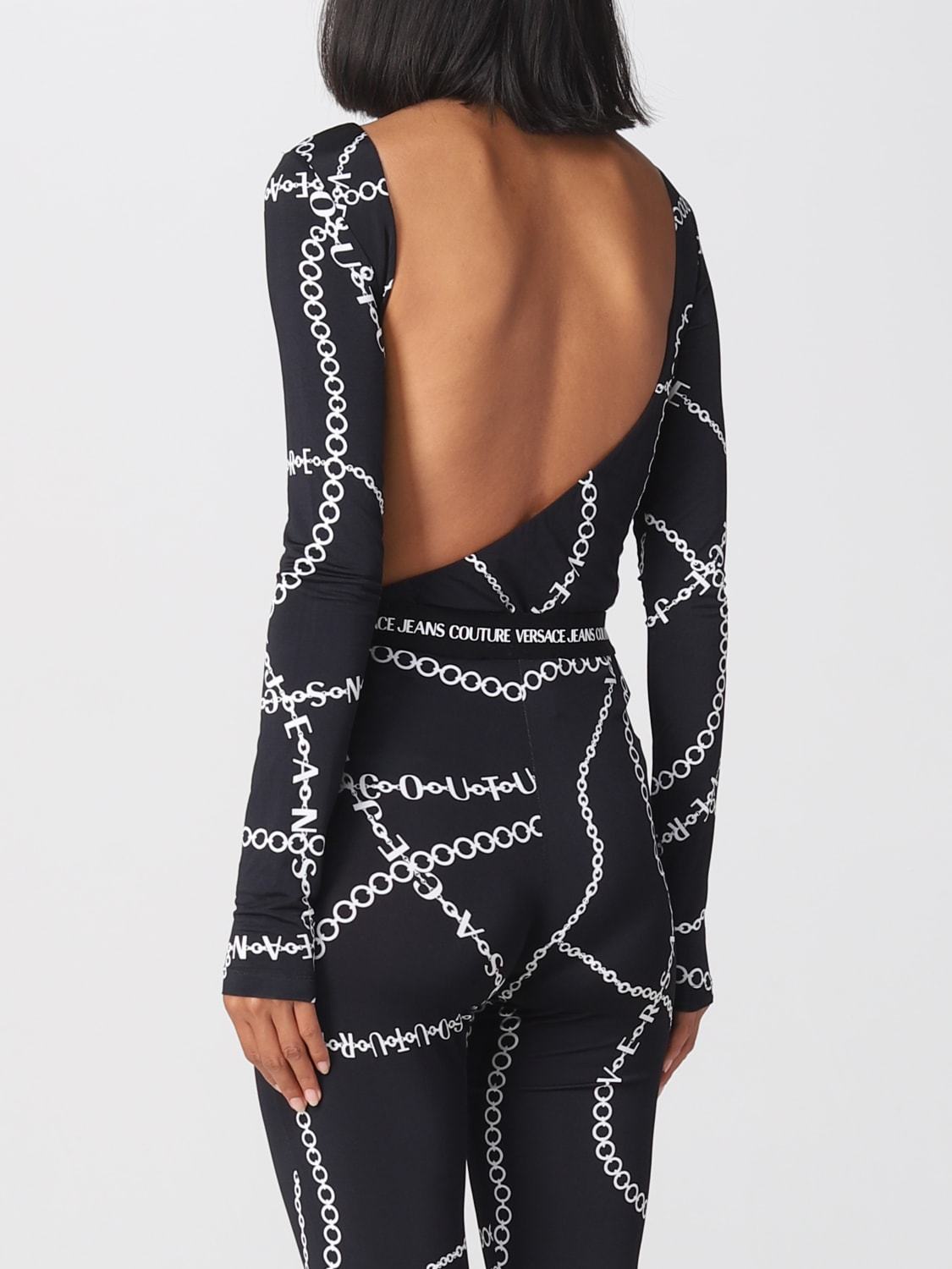 VERSACE JEANS VERSACE JEANS COUTURE NECKLACE PRINT LONG-SLEEVED BODYSUIT
