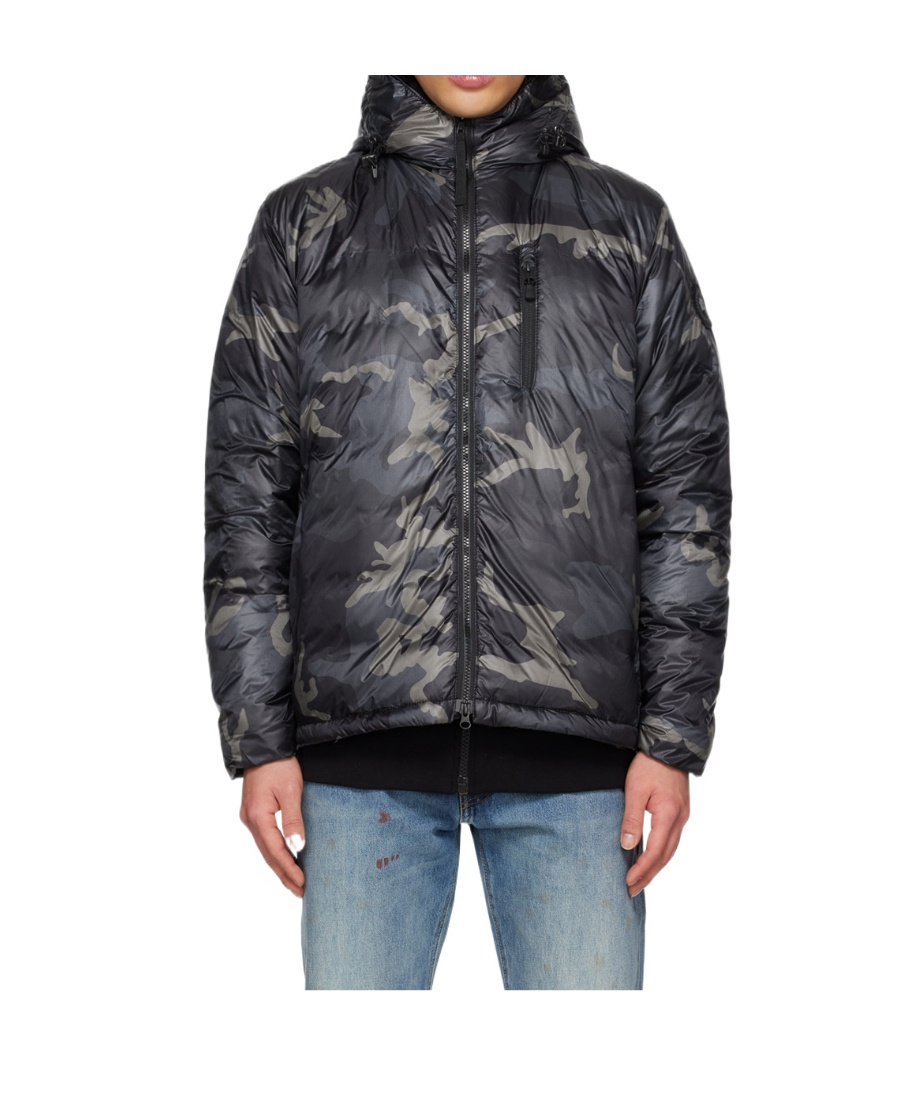Canada Goose Logo Quilted Down Jacket In Black