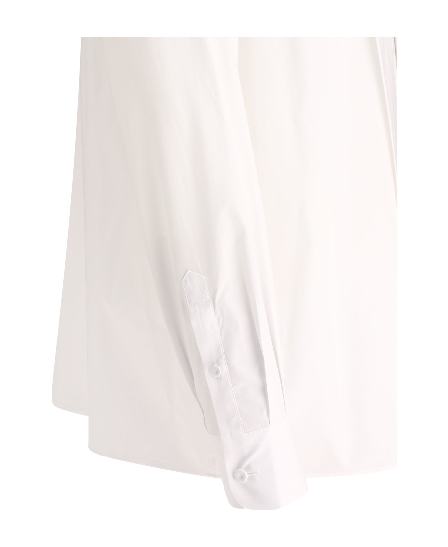 Prada Buttoned Collar Shirt With Long Sleeves In White