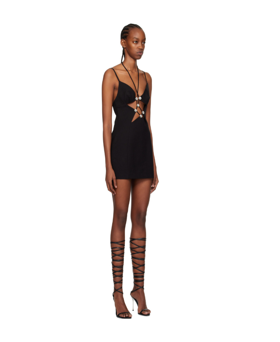 Shop Area Star Cut-out Minidress In Black
