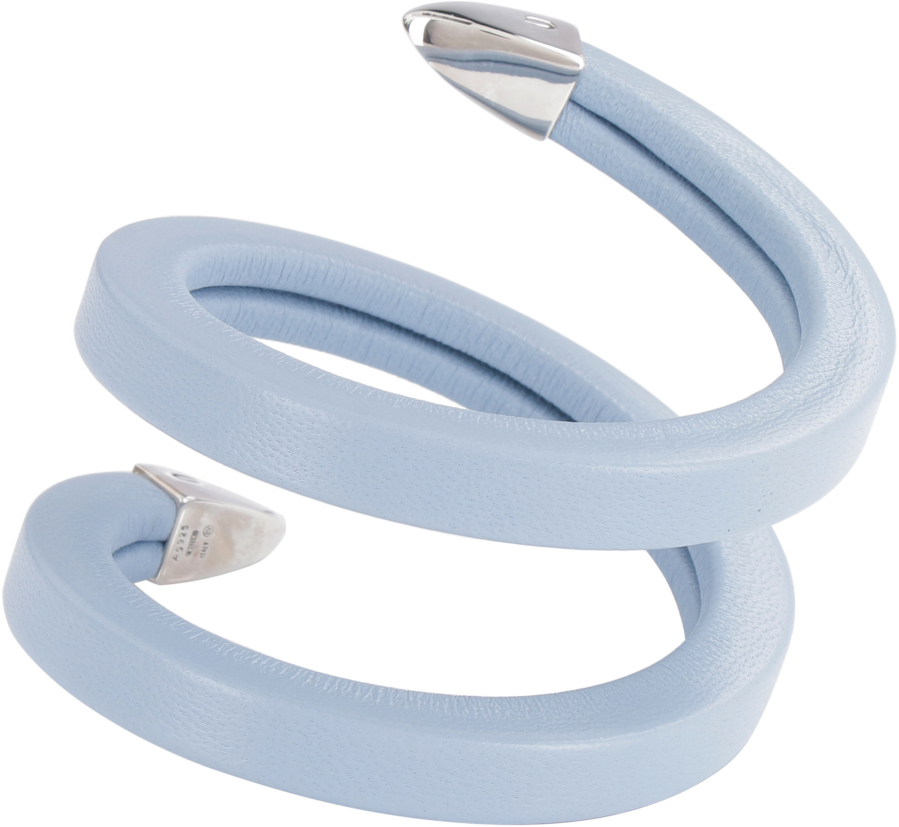Bottega Veneta Spiralled Wrist Cuff In Blue