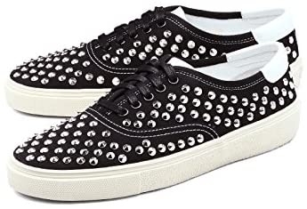 Saint Laurent Low Lace-up Sneakers In White