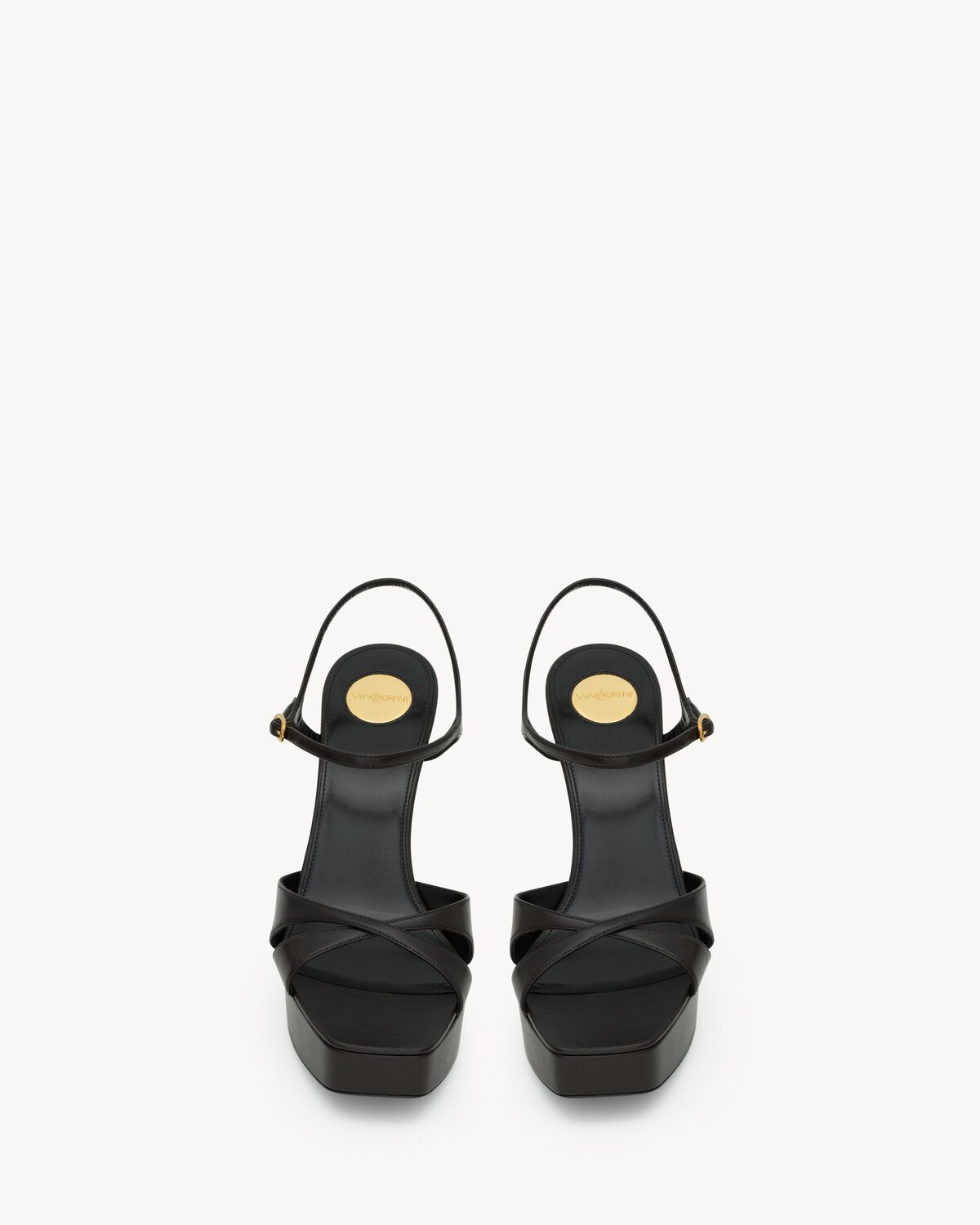 Saint Laurent Debbie Platform Sandals In Smooth Leather