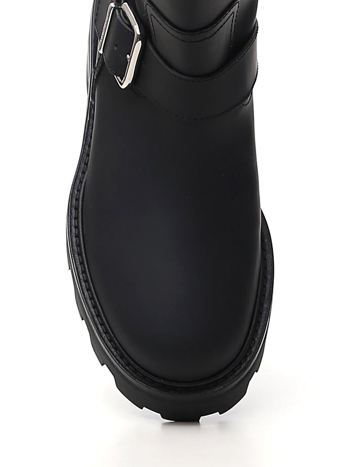 Shop Jimmy Choo Youth Buckled Ankle Boots In Black