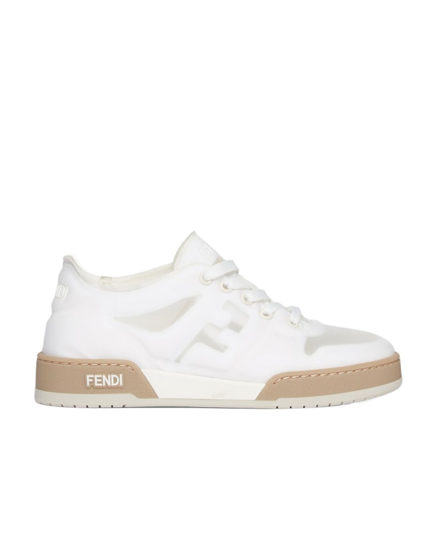 Fendi Match High-top Sneakers In White