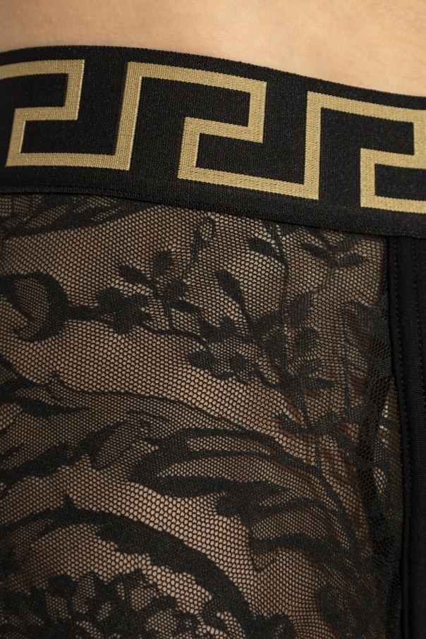 Versace Lace Boxer With Greca Pattern