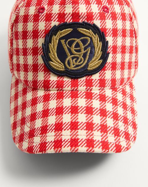 Valentino Garavani Garavani Baseball Cap In Cotton And Wool With Patch