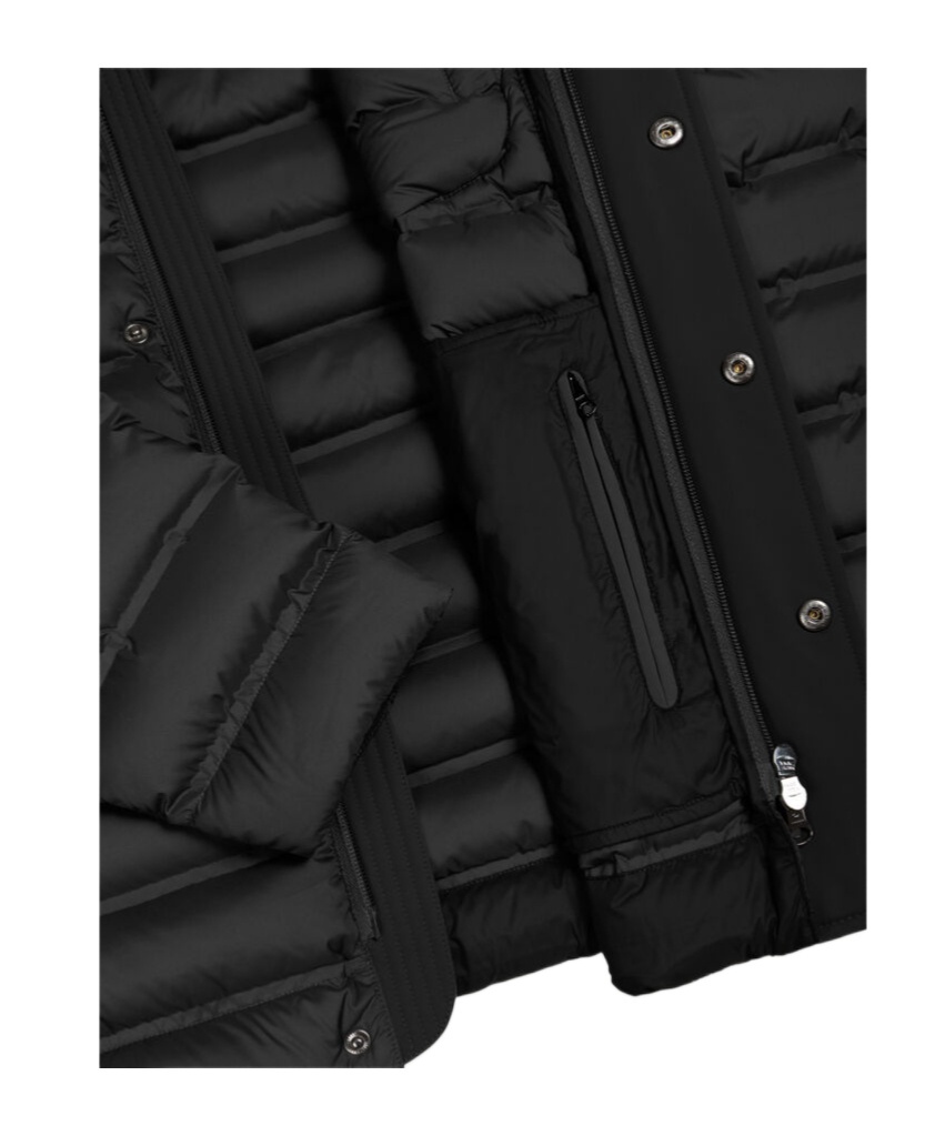 Colmar Originals Down Jacket With Detachable Hood In Black