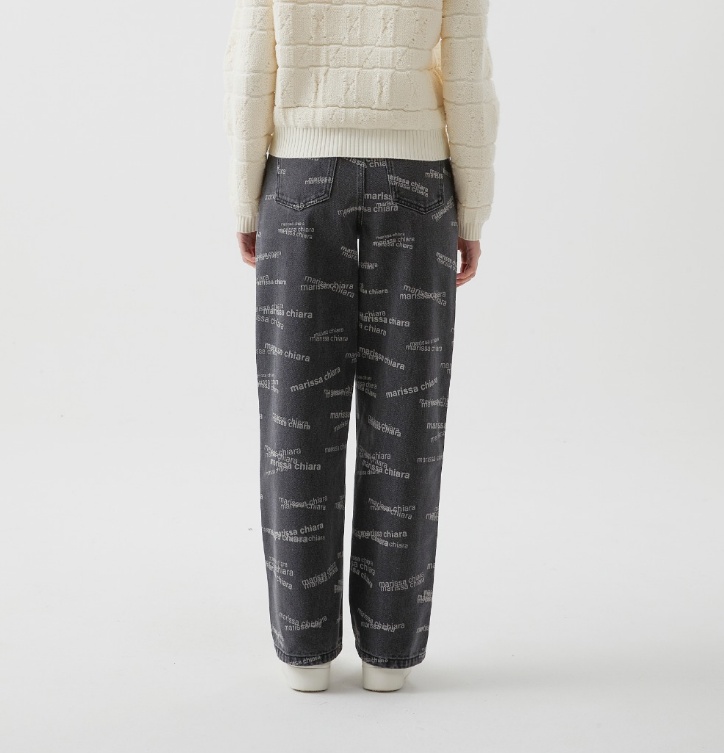 Marissa Chiara Belt Loop Jeans In Black