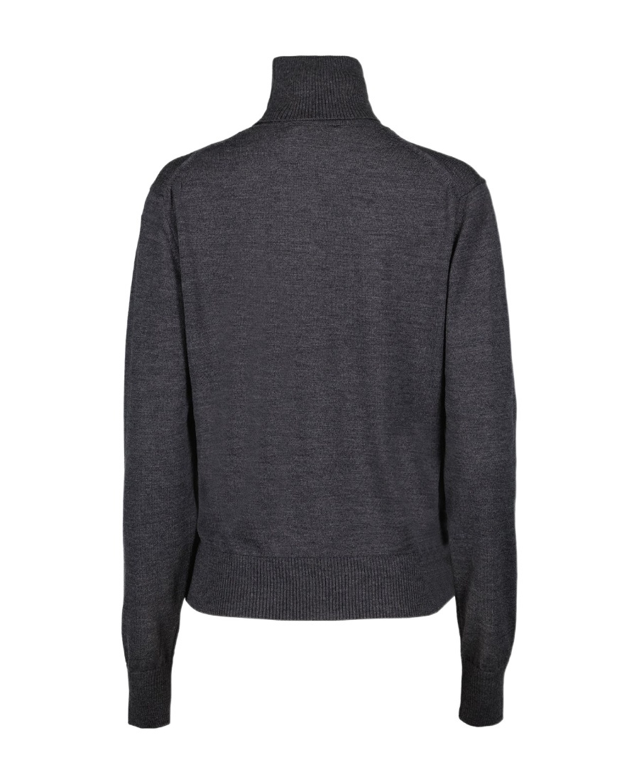 Ami Alexandre Mattiussi Ami Ami De Coeur High Neck Knitted Jumper In Black