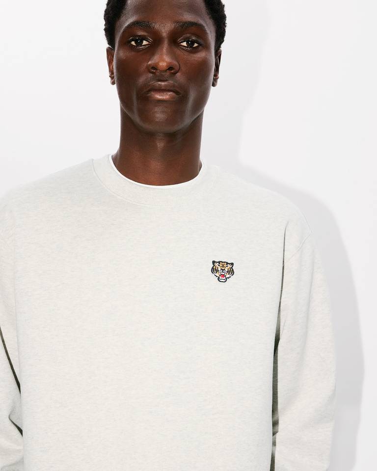Kenzo 'lucky Tiger Crest' Embroidered Classic Sweatshirt In White