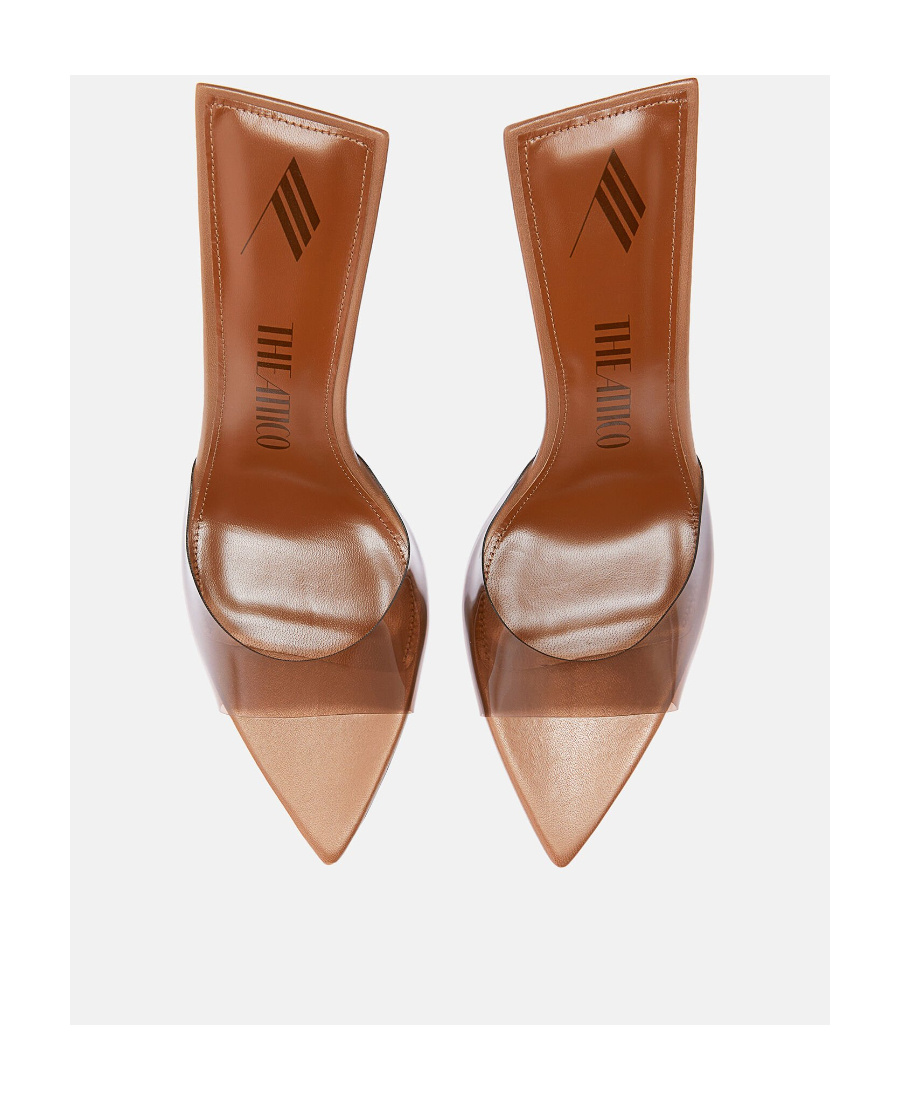 Attico Ester 95mm Transparent-strap Mules In Nude