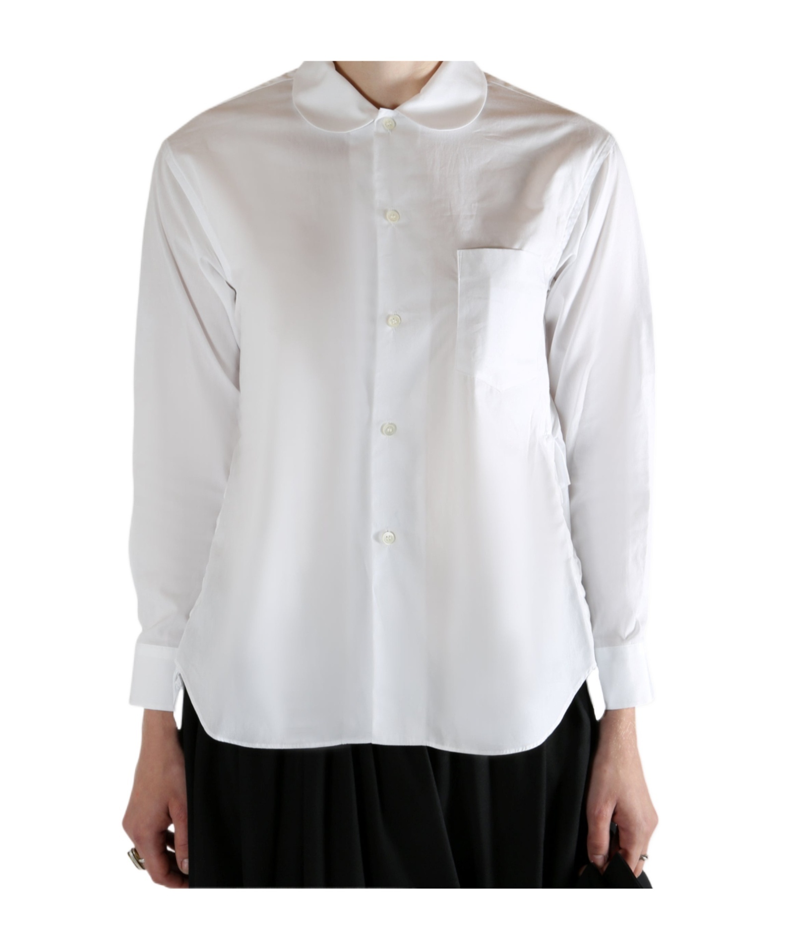 Comme Des Garçons Long-sleeved Shirt In White