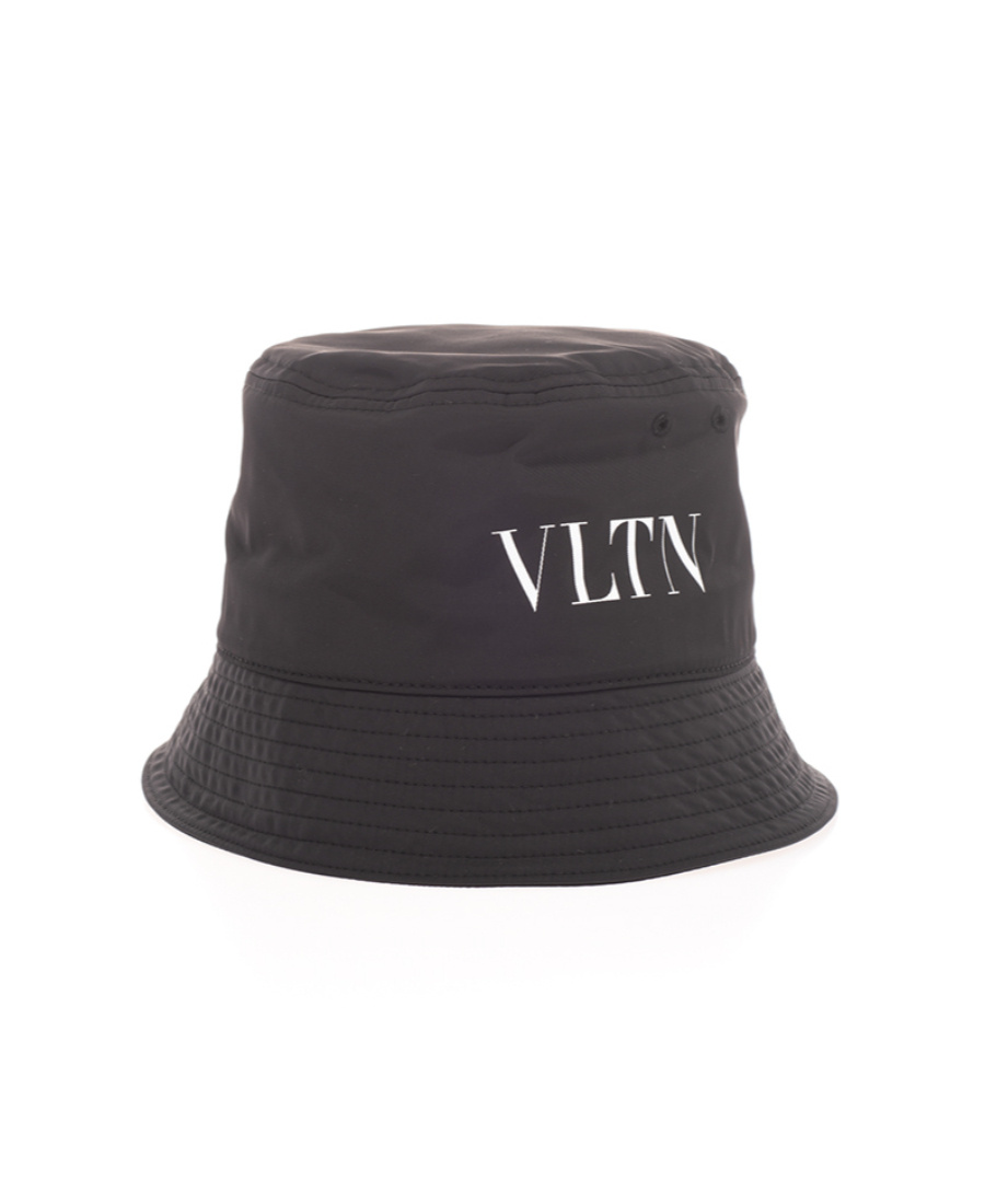 Valentino Vltn Logo-print Bucket Hat In Black