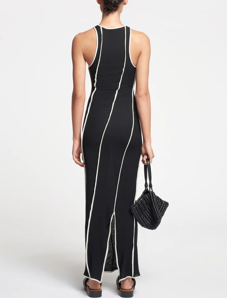 Nanushka Wanda Exposed-seam Detail Dress In Black