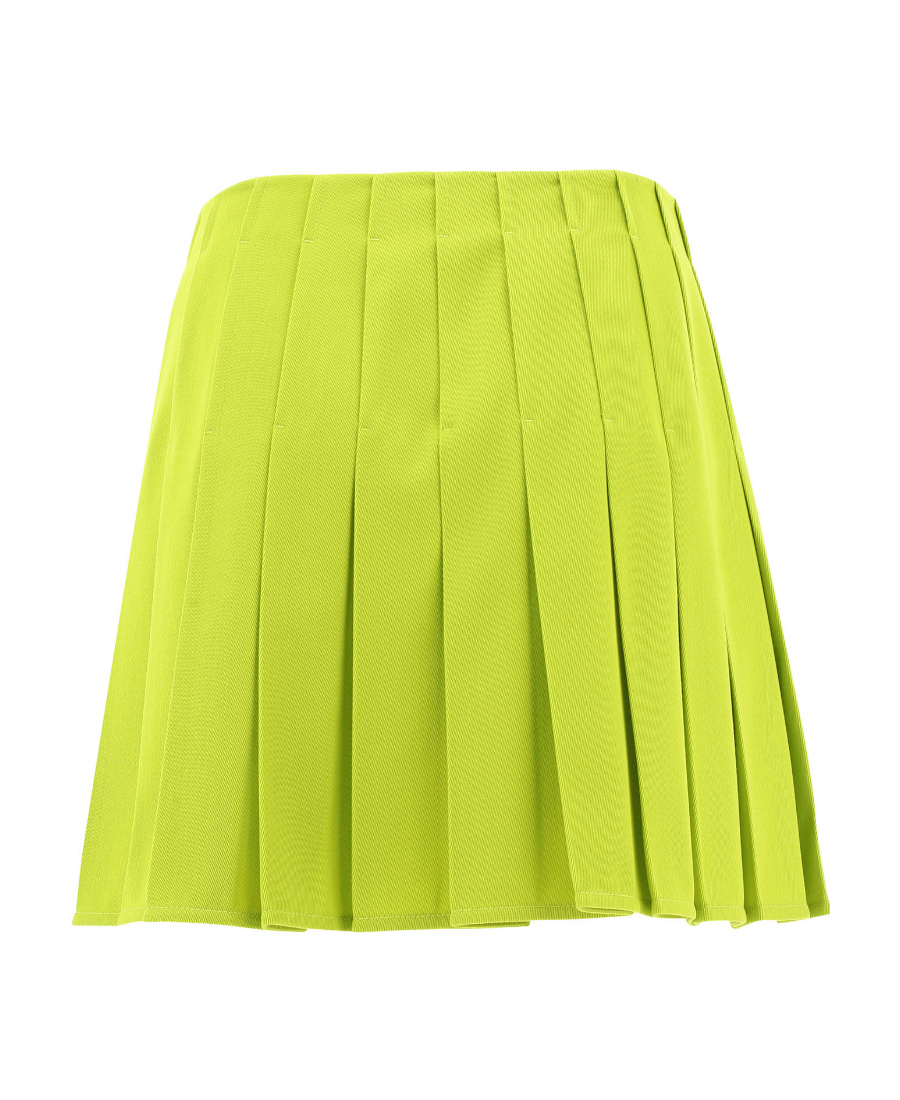Bottega Veneta Pleated Wool-gabardine Mini Wrap Skirt In Green