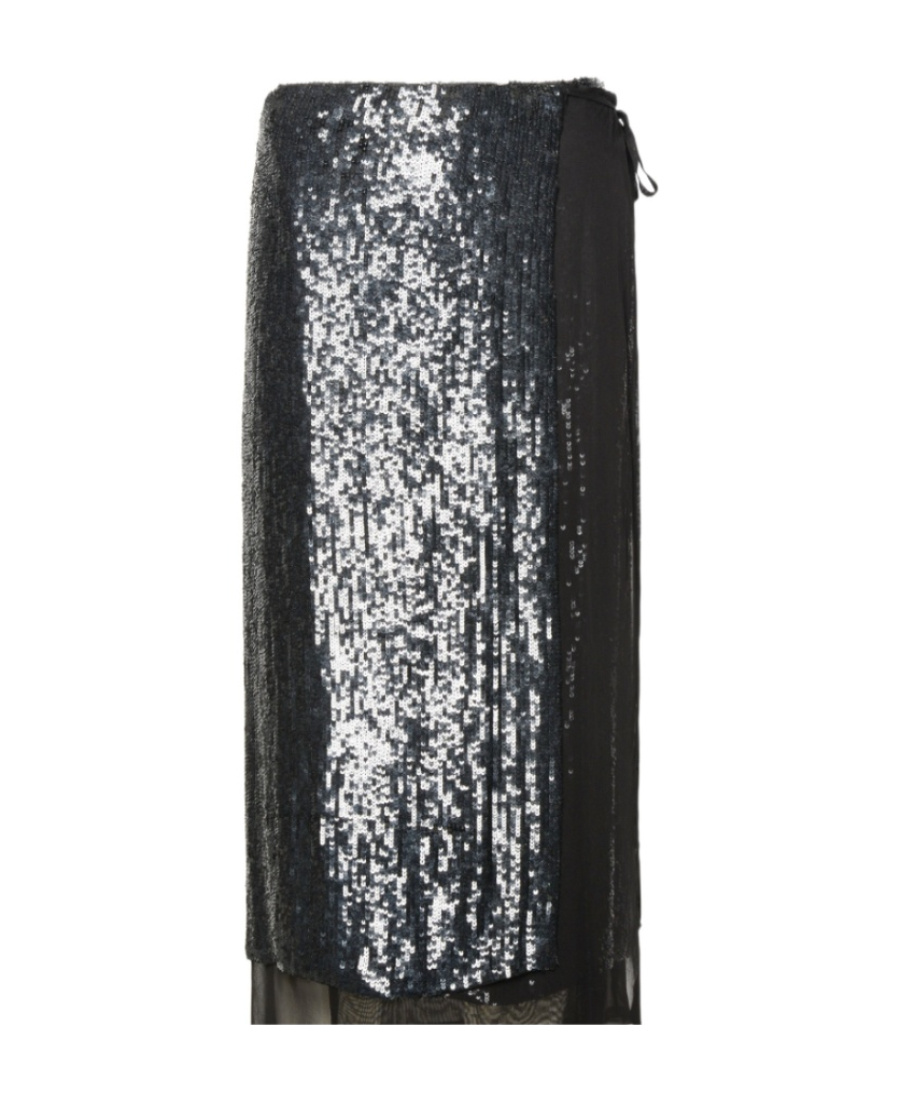 P.a.r.o.s.h Sequin-embellished Skirt In Black