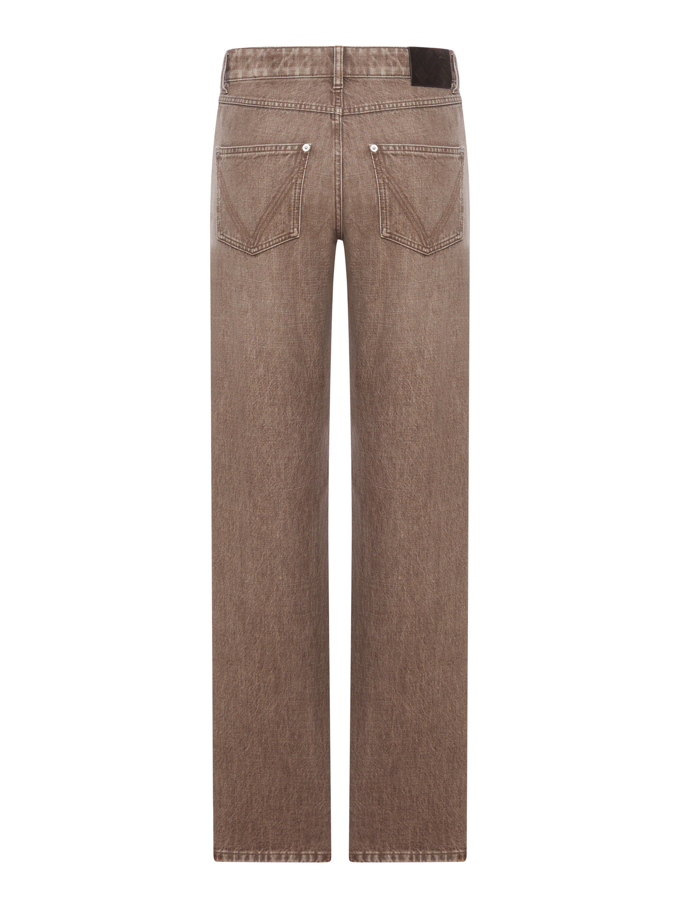 Bottega Veneta Women Cotton Denim Trousers In Brown