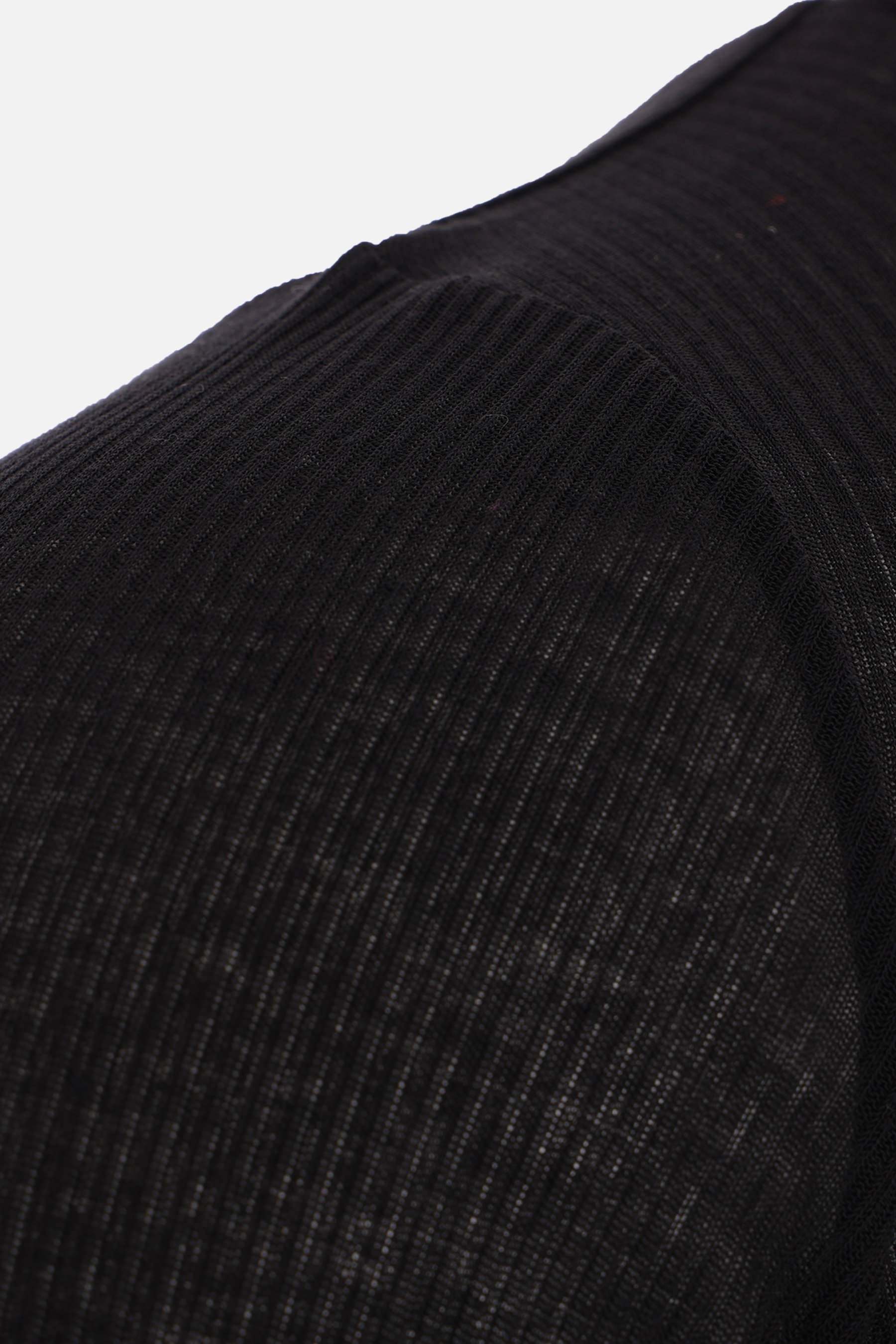 Rick Owens Long-sleeved Top With Subtle Back Closure In Black