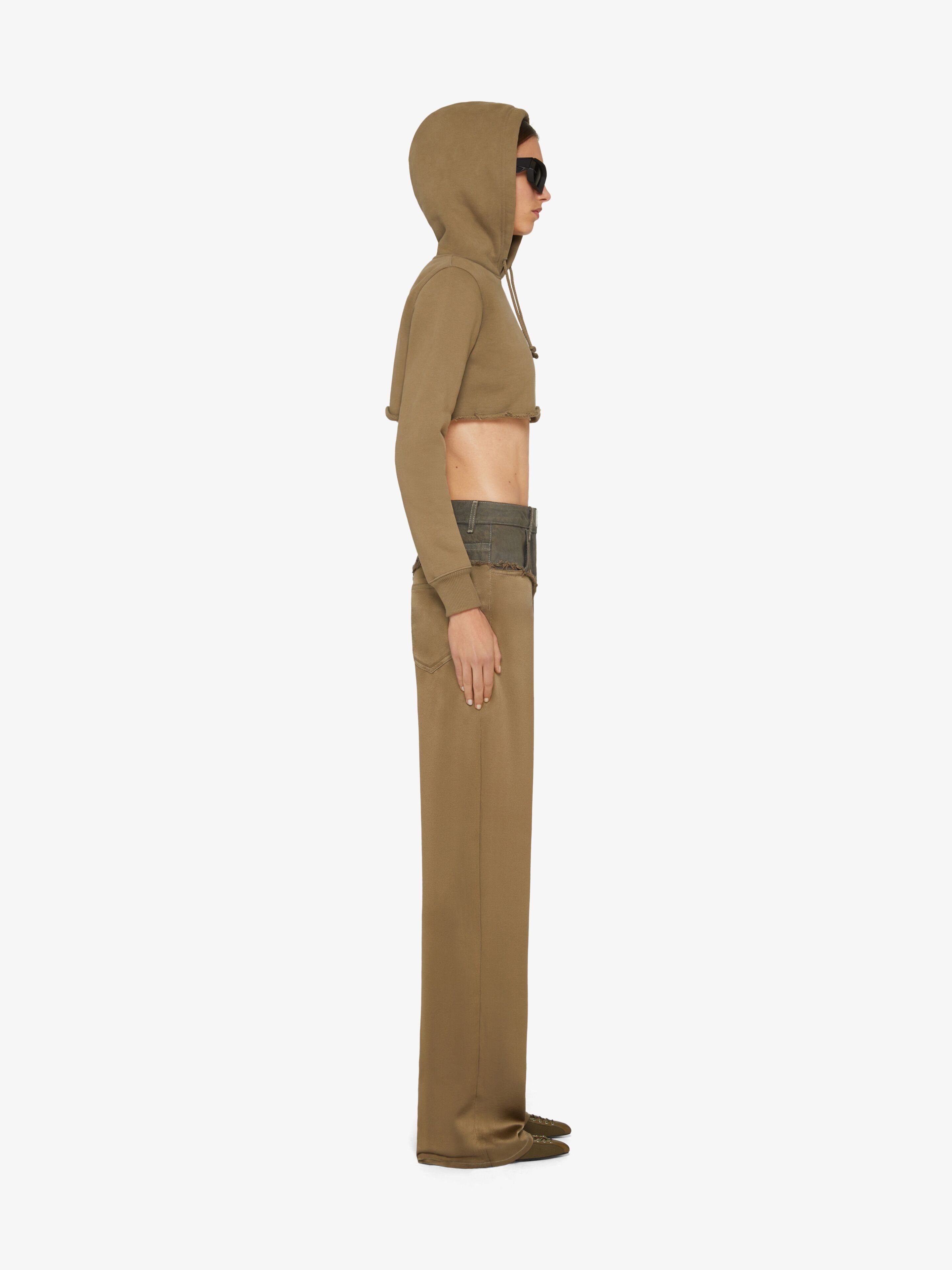 Givenchy Oversized Jeans In Mixed Denim And Viscose In Brown