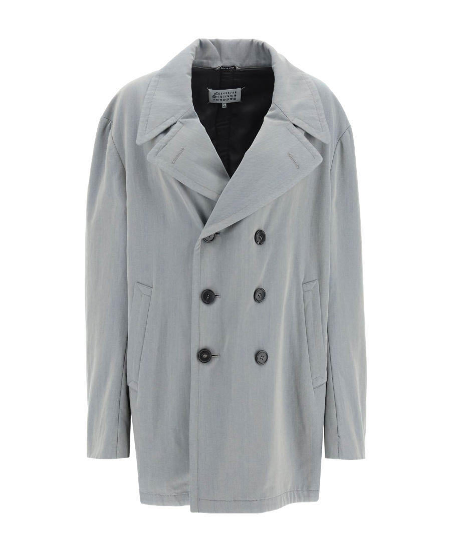 Maison Margiela Double-breasted Blazer In Gray