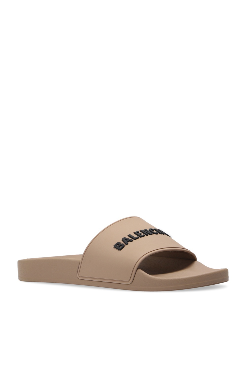 Balenciaga Logo Slide In Brown