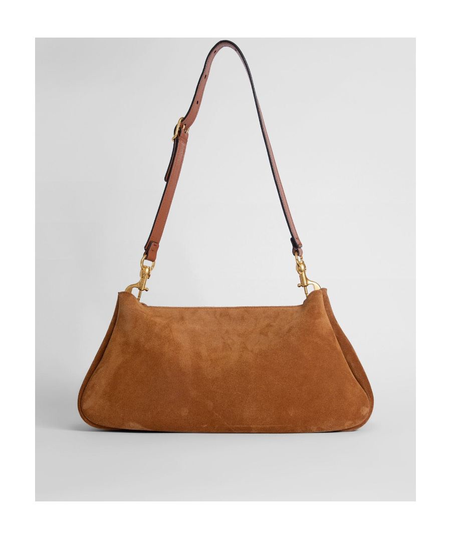 Chloé Marcie Suede Shoulder Bag In Brown