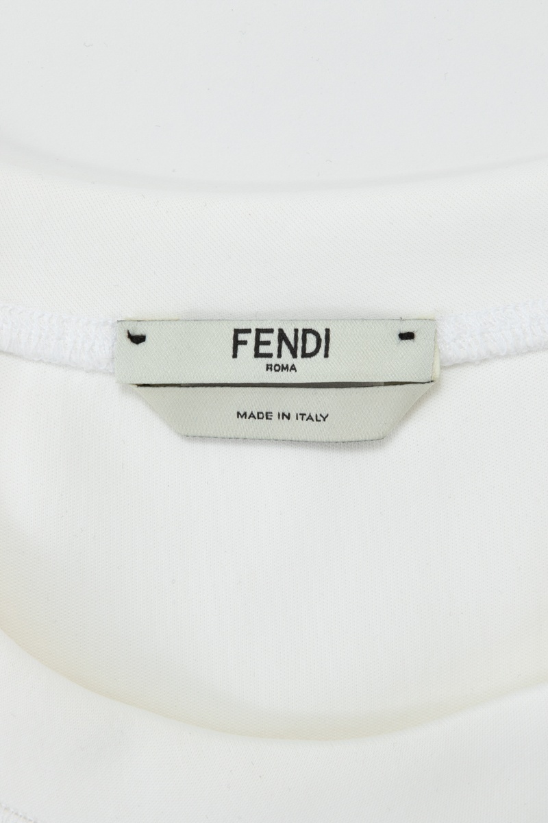 Fendi Long-sleeved Round-neck Sweater In White