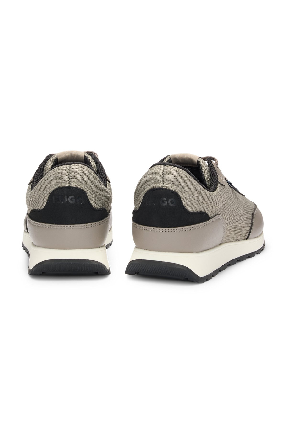 Hugo Boss Fabric Low-top Athletic Sneakers In Gray