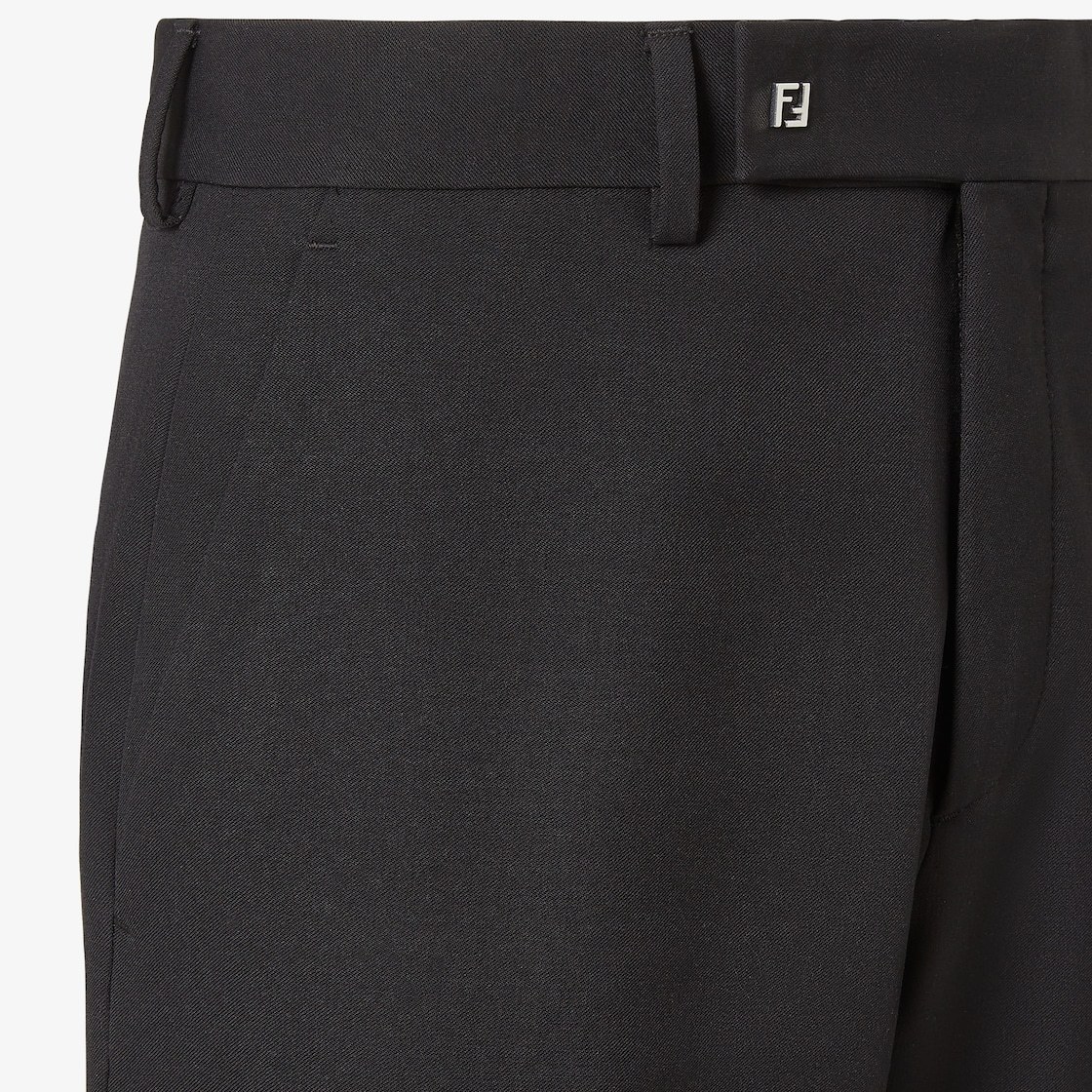 Fendi Cigarette Pants With Side Pockets In Black
