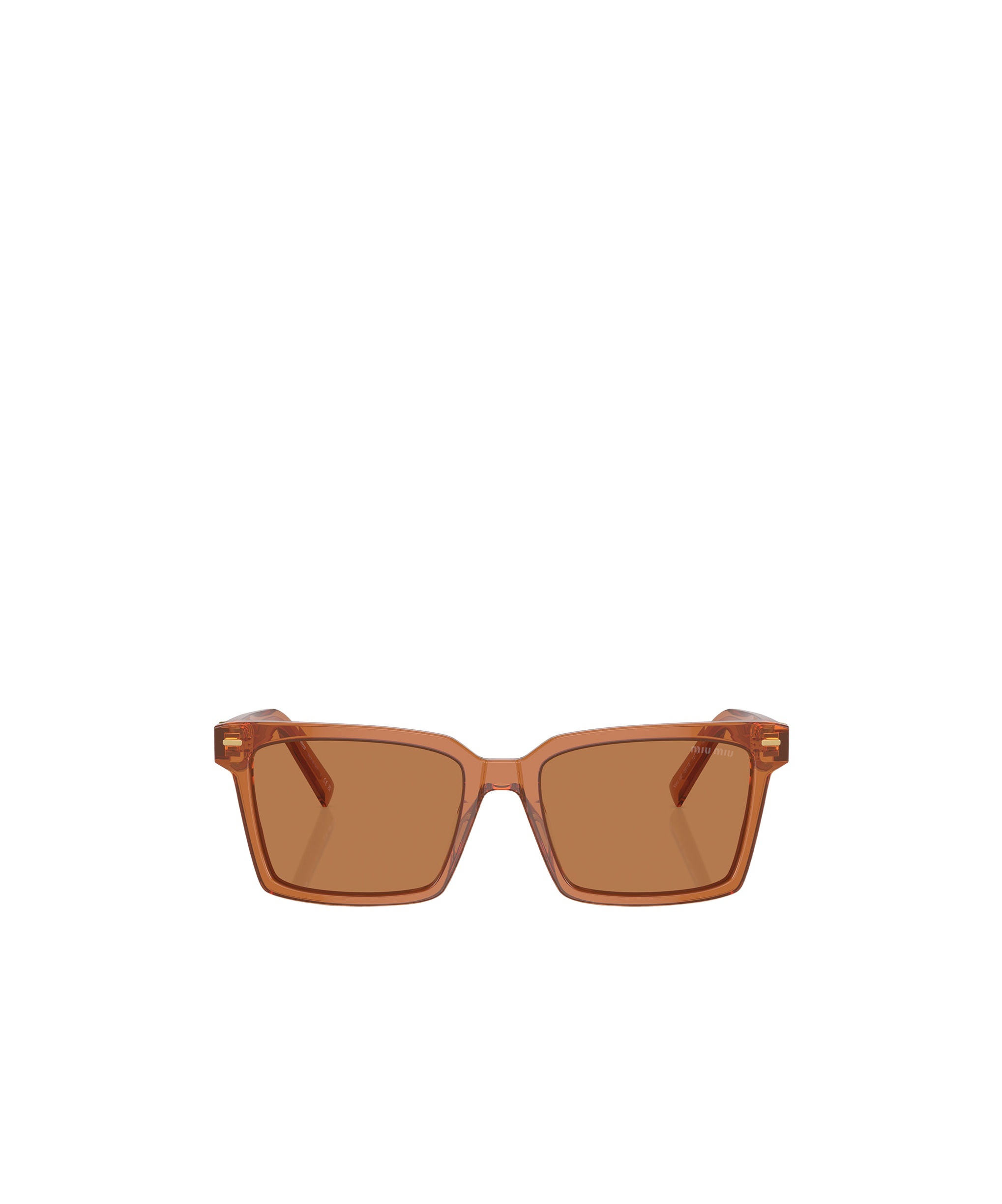 Miu Miu Logo Sunglasses In Brown