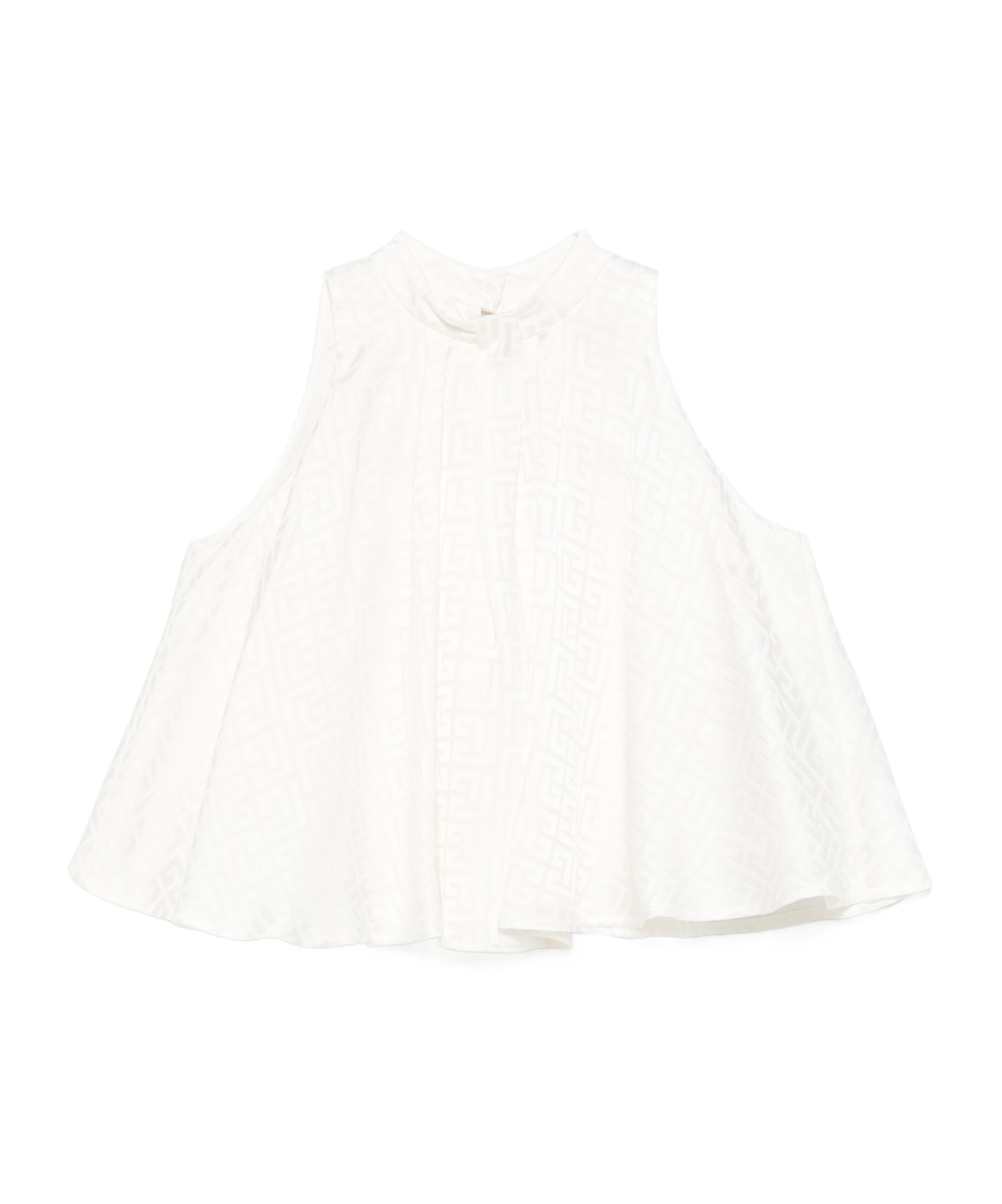 Balmain Patterned-jacquard Blouse In White