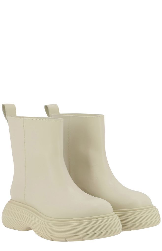 Gia Couture Boots With Thick Soles And Ankles In Nude