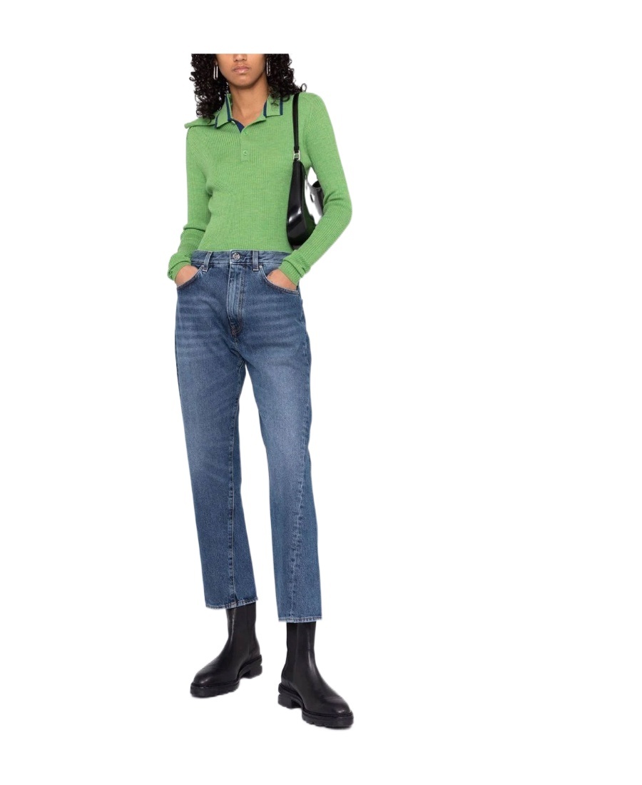 Shop Totême Twisted Jeans In Blue