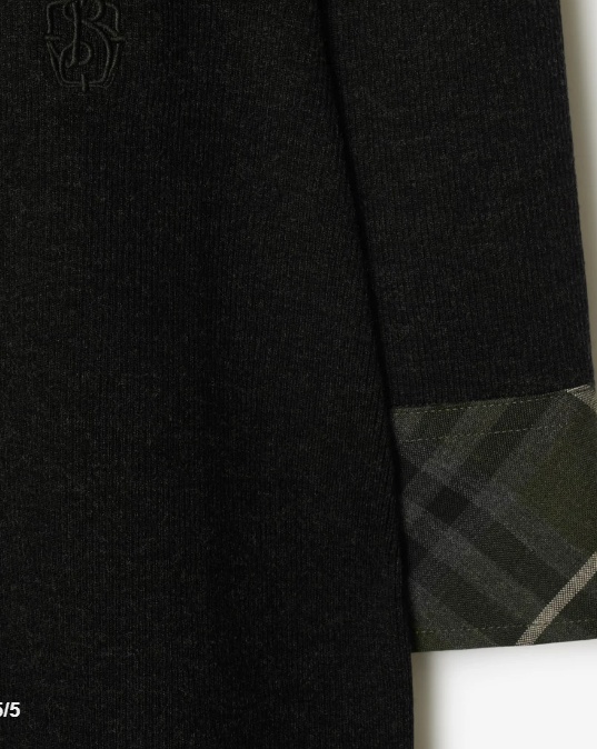 Burberry Check Long-sleeve Polo Dress In Black
