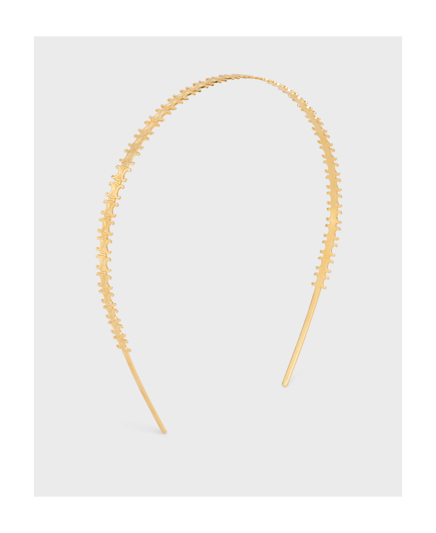 Celine Triomphe Multi Logo Headband In Yellow
