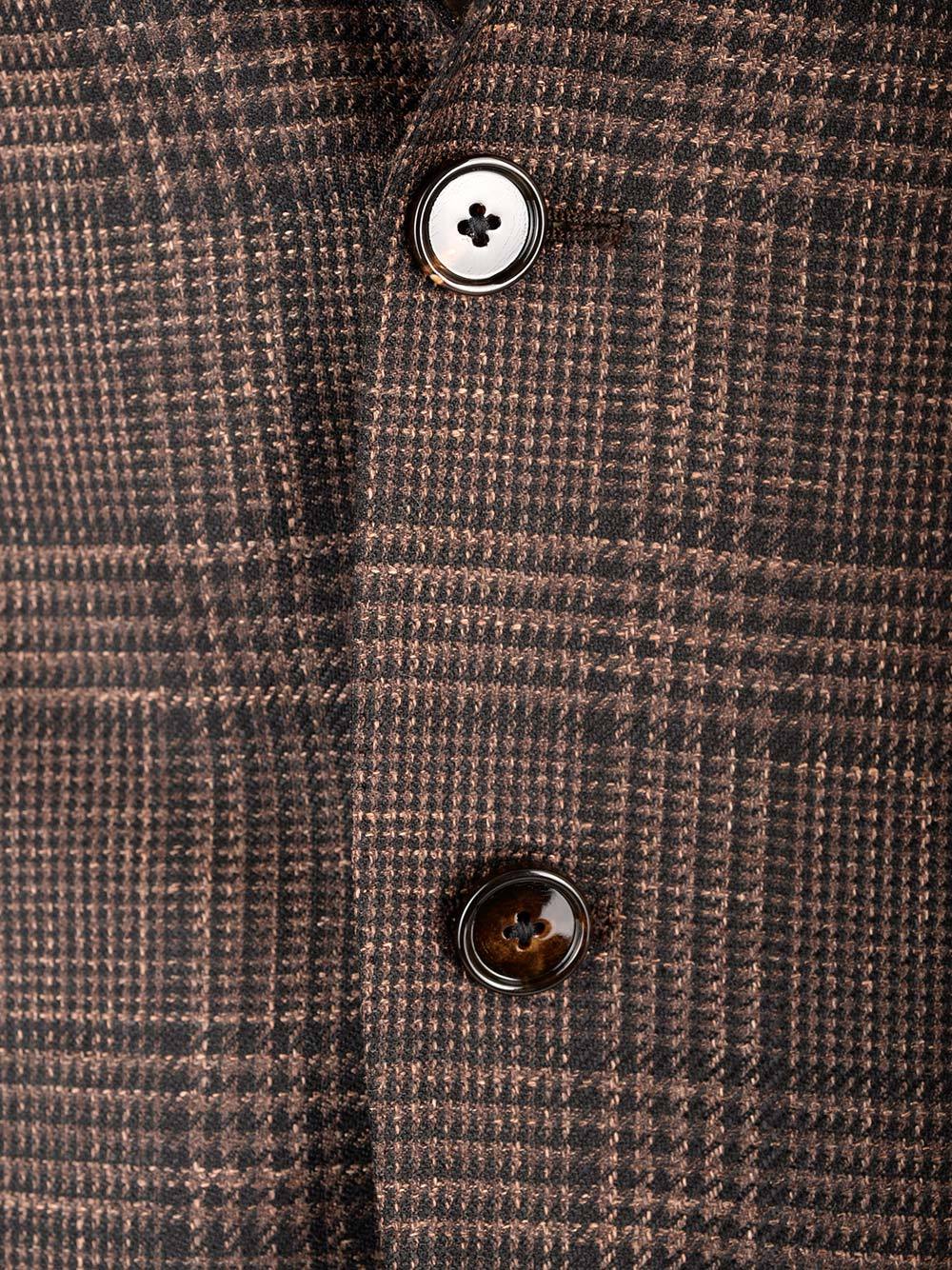 Tagliatore Montecarlo Prince Of Wales Blazer In Brown
